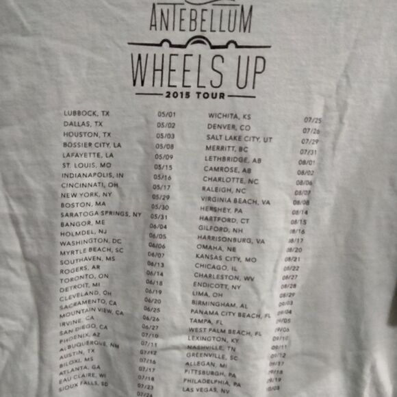 Lady Antebellum Wheels Up 2015 Country Music Concert Tour T-Shirt - Picture 5 of 5